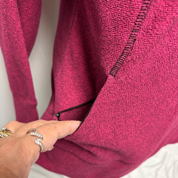 Marc New York Sweater Womens Size Large Fuchsia Cowl Neck Long Sleeve Pullover - Picture 5 of 10